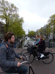 FZ014535 Push bikers on canal bridge.jpg